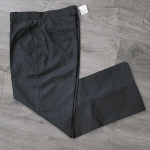 Classic Black & Dark Gray Dress Pants With Pin Stripes, Size 32x30, NWT
